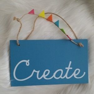 Create Blue Wall Art Sign